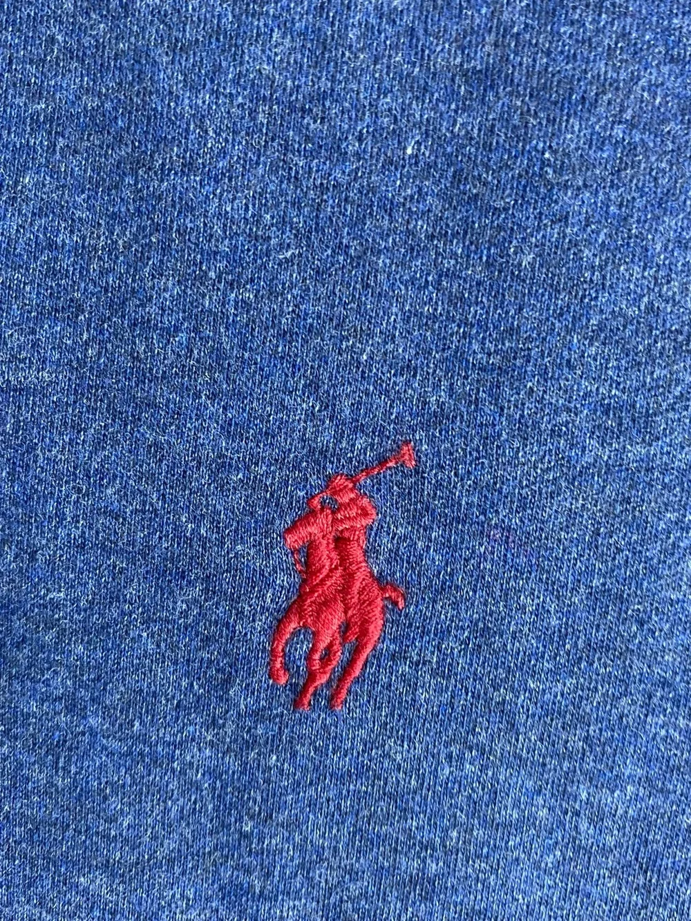 Ralph Lauren Navy Long-Sleeve Polo with Red Pony Embroidery